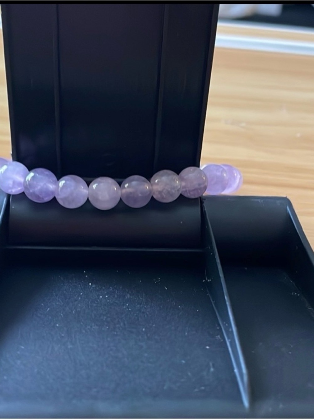 Beginning Boutique Lavender Purple Beaded Stretch Bracelet - Picture 2 of 3